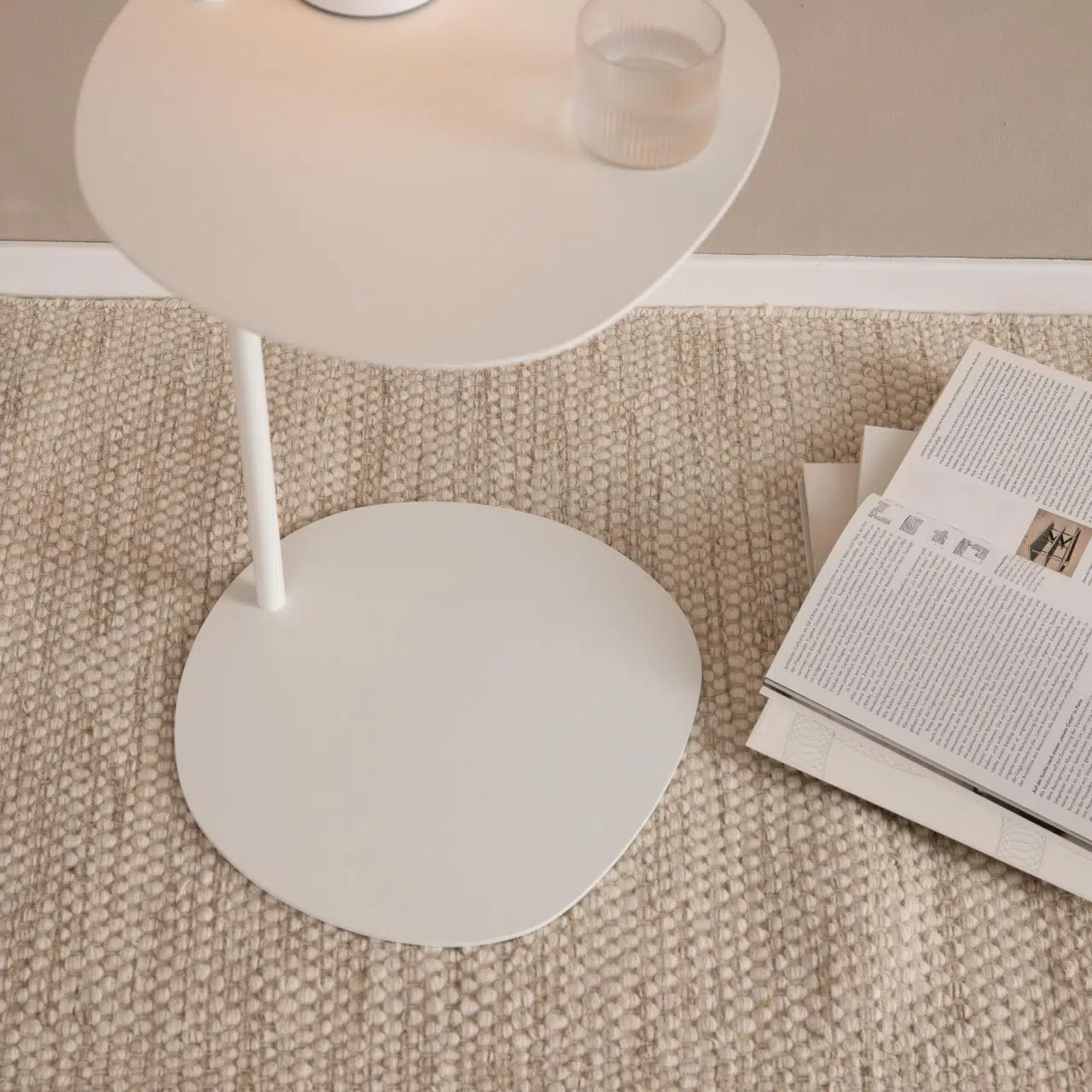 Table D’appoint En Metal Blanc