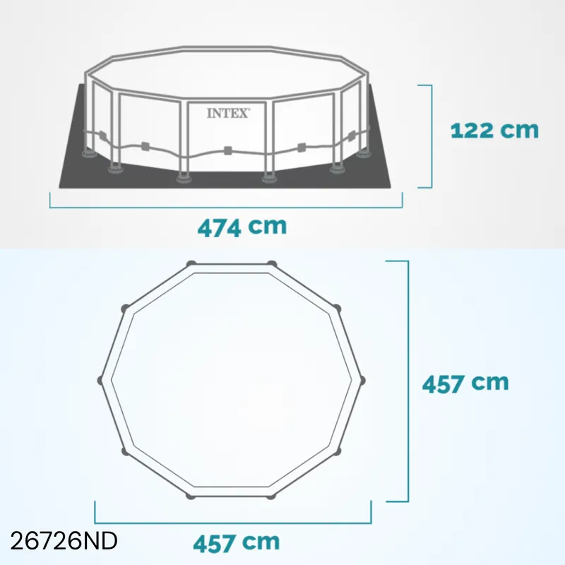 Piscine ronde Prisma Frame 457 cm  x 122 cm 26726ND