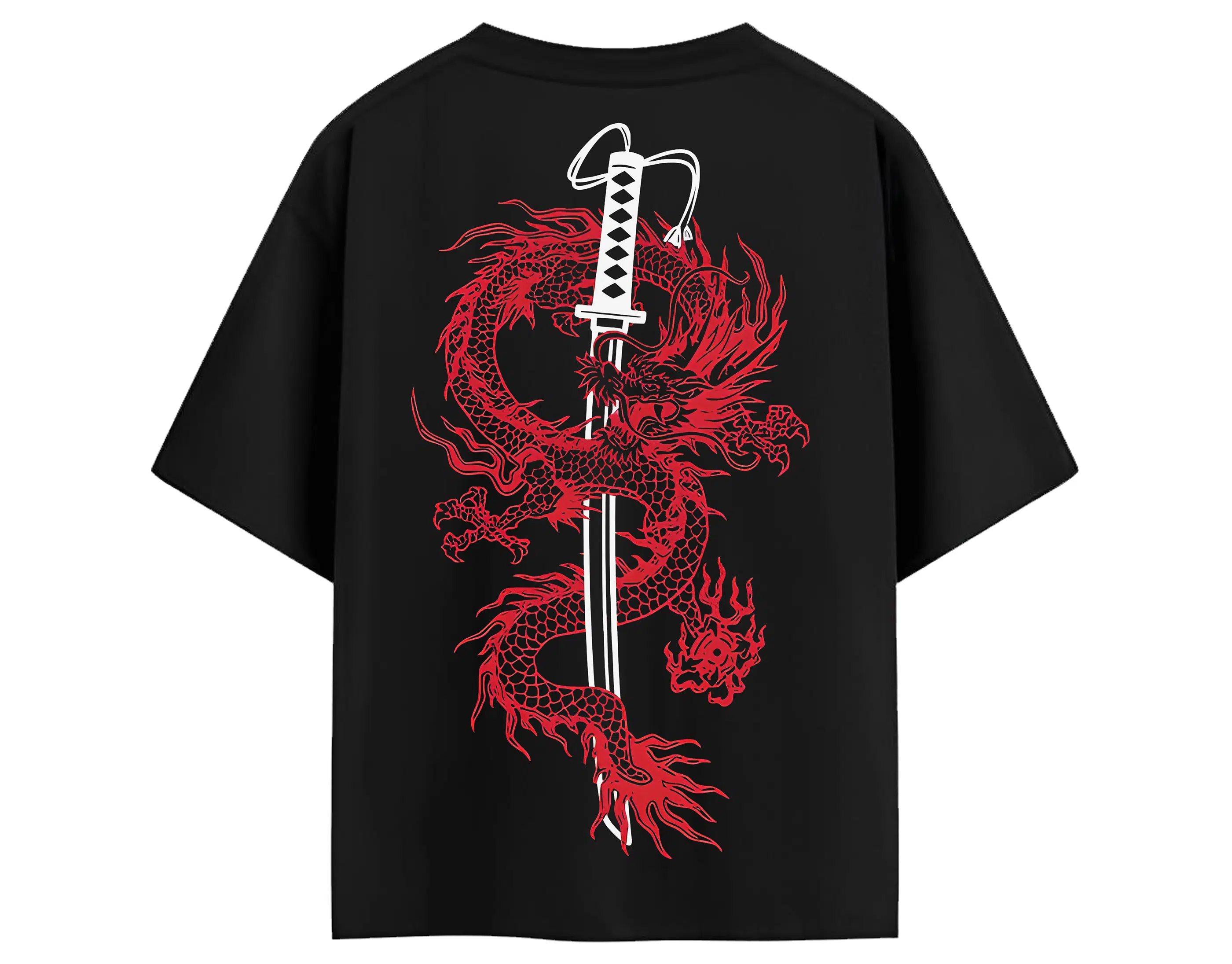 Katana Flame – Oversized Tee