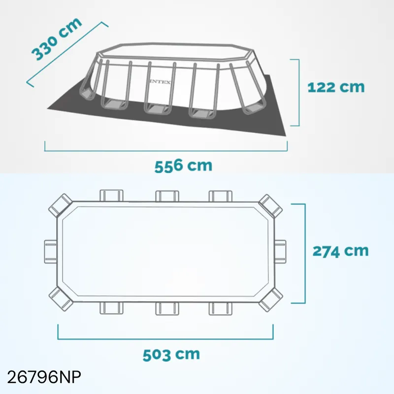 Piscine ovale à cadre Prisma 503 cm x 274 cm x 122 cm 26796NP