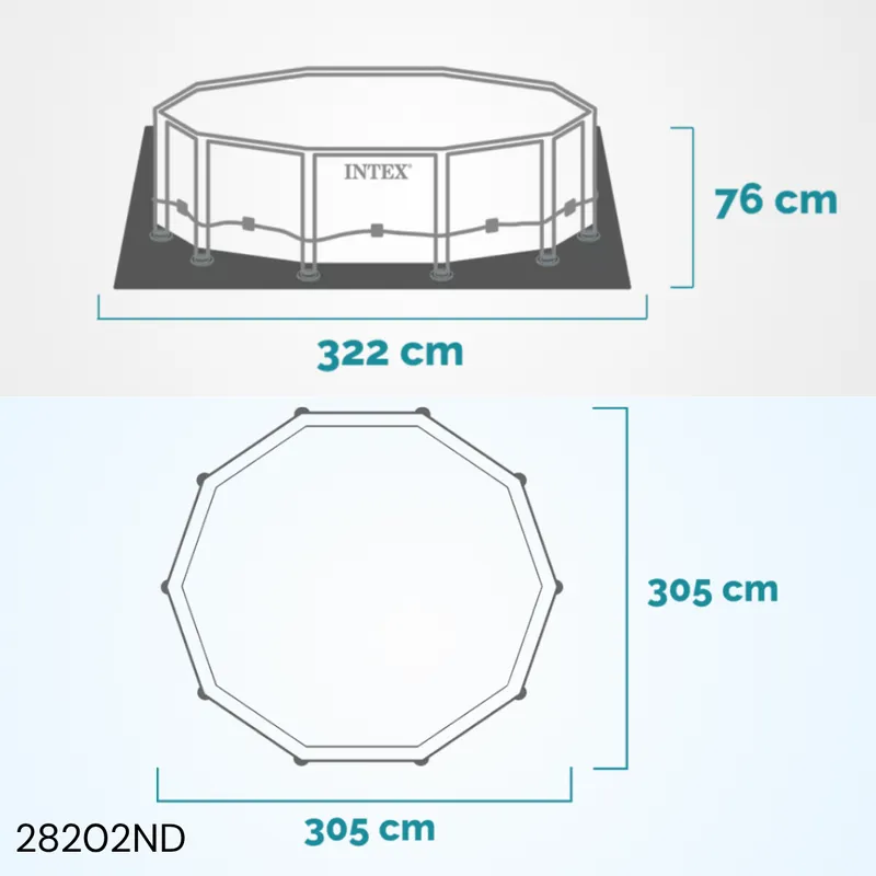 Piscine ronde à structure métallique 305 cm x 76 cm