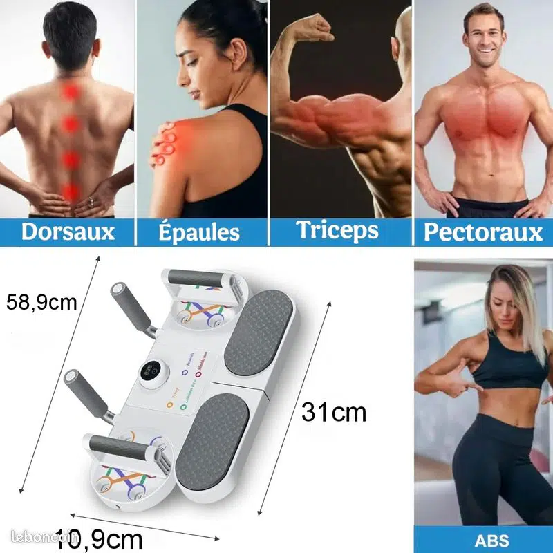 Planche de Push-Up Multifonction 5 en 1