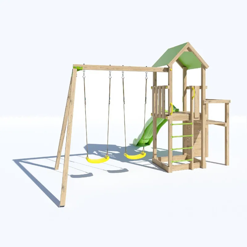 TRIGANO Aire de jeux avec toboggan - Bois - H2,20m - XPERIENCE