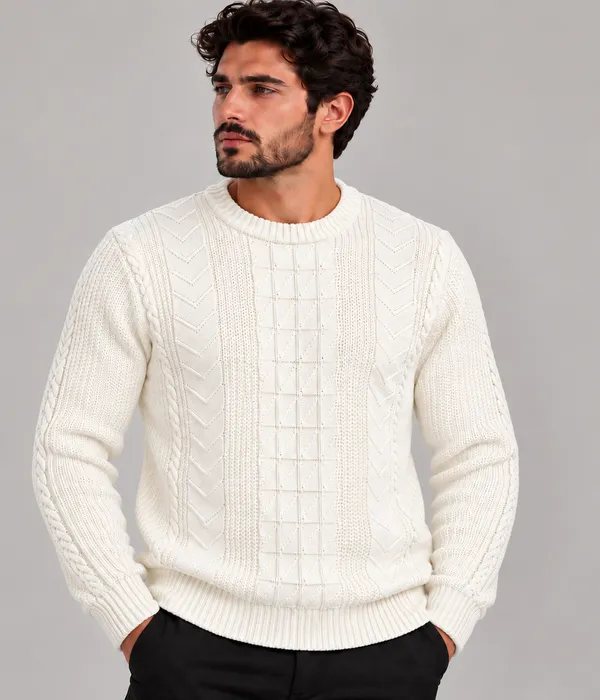 Pull Rond Carreaux
