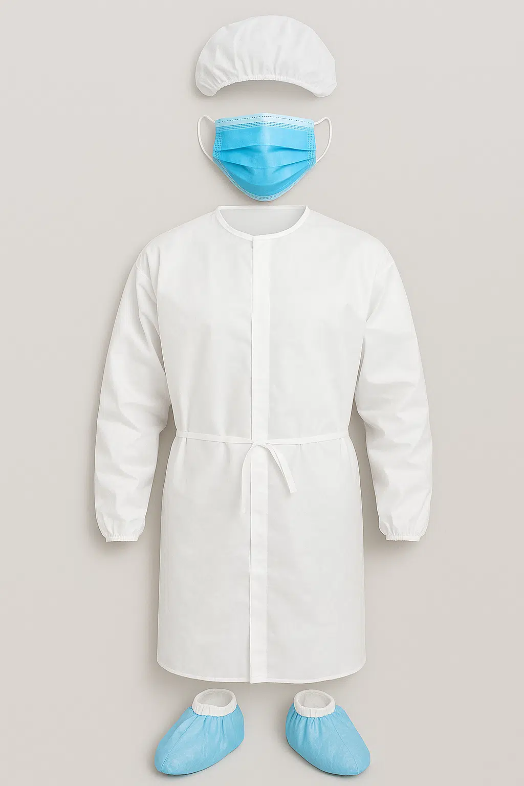 Kit visiteur(sur blouse , coiffe , masque , sur chaussures) Lot de 10