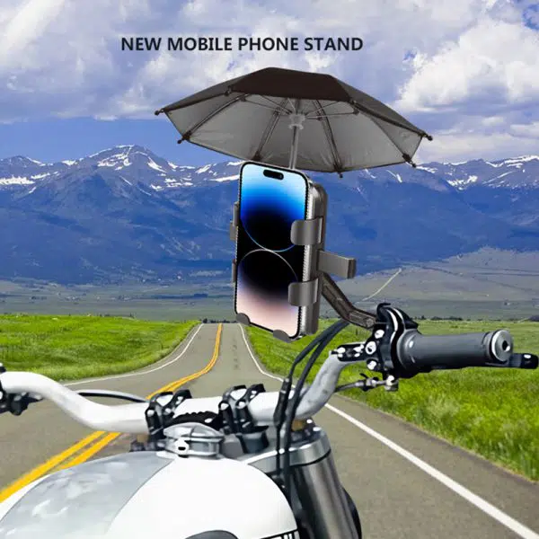 Support Téléphone De Moto Ou Velo Avec Parapluie