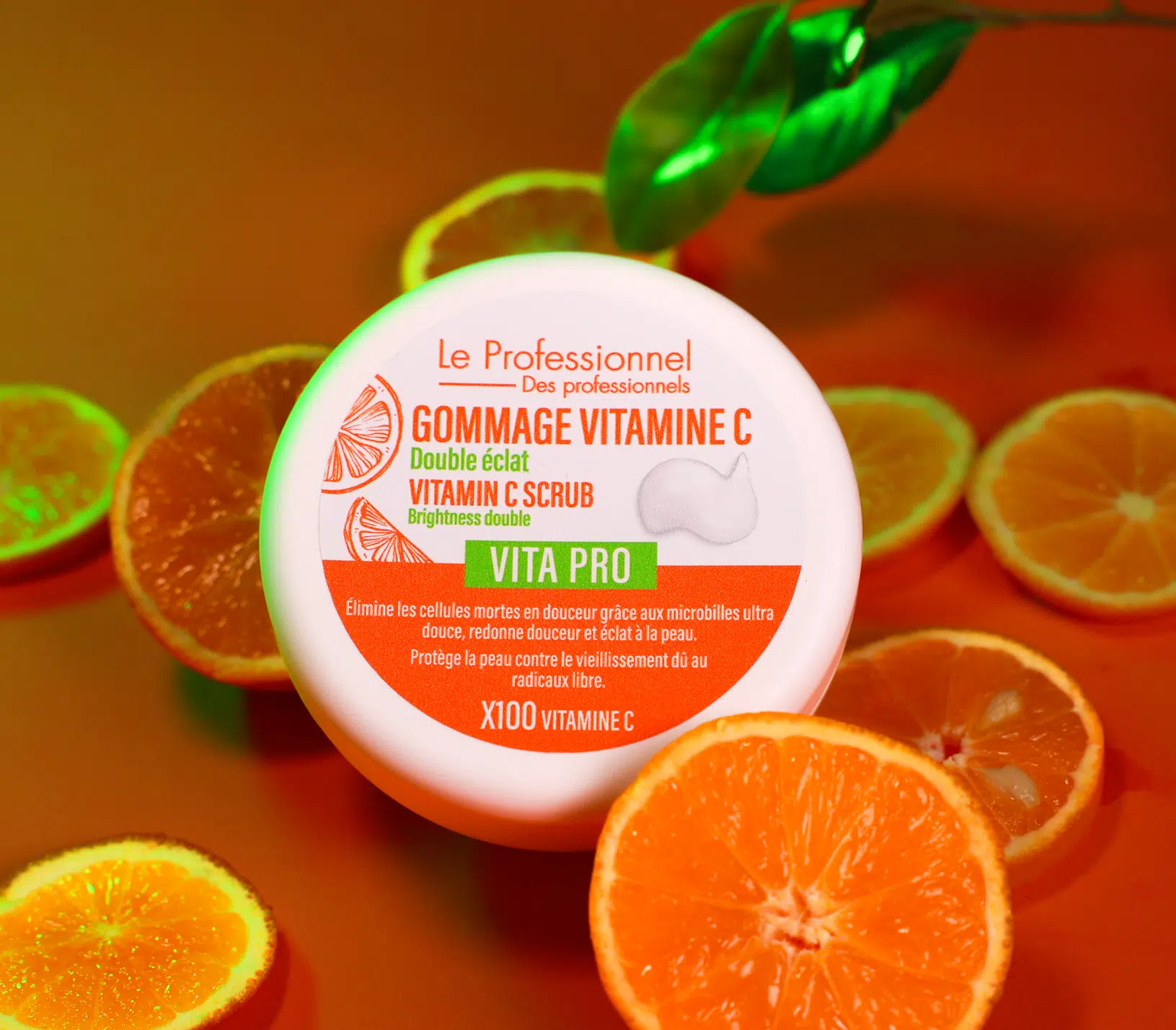 Gommage éclaircissant à La Vitamine C 260ml - Stimule Le Collagène, Peaux à Imperfections