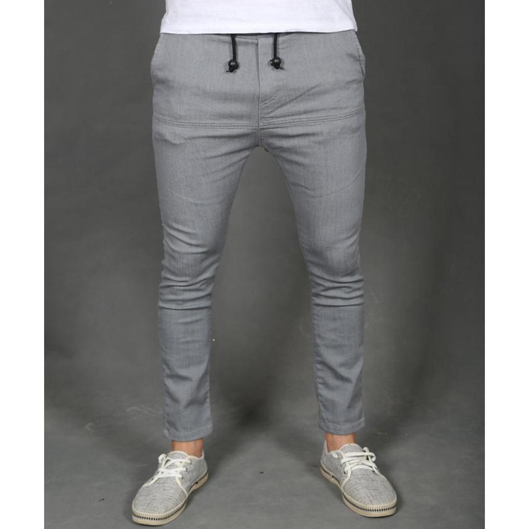 PANTALON HOMME CIGARETTE GRIS
