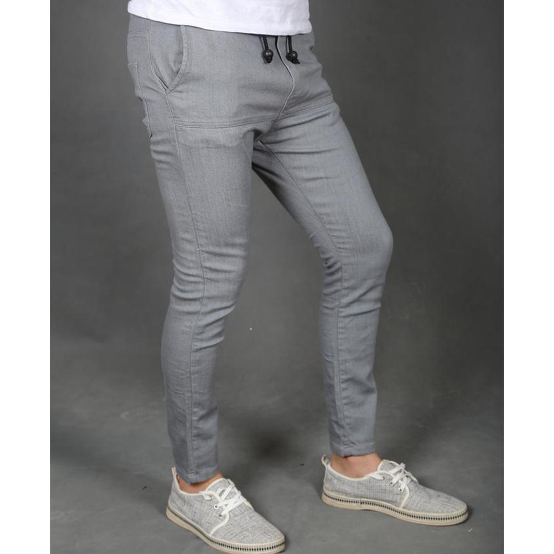 PANTALON HOMME CIGARETTE GRIS