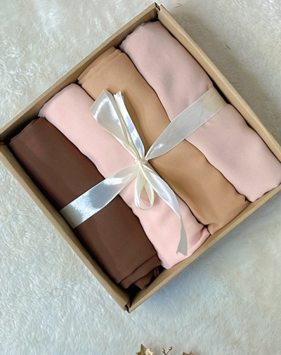 Pack 4  foulards chiffon