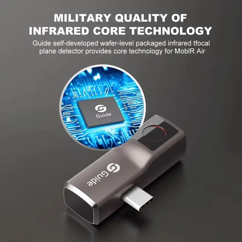 Caméra Thermique Portable MobIR Air 25 Hz pour Smartphone (USB‑C | Lightning) – Capteur 120 × 90, FOV 50°