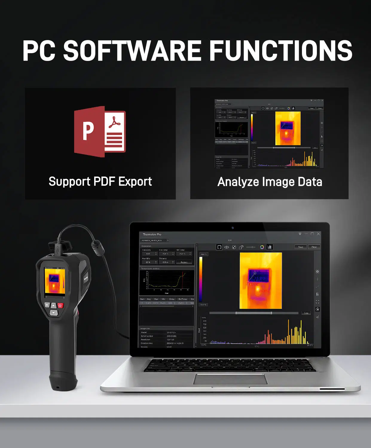Caméra Thermique Infrarouge A‑BF RX‑300N – 192 × 192 px, 25 Hz, ‑20 °C à 550 °C
