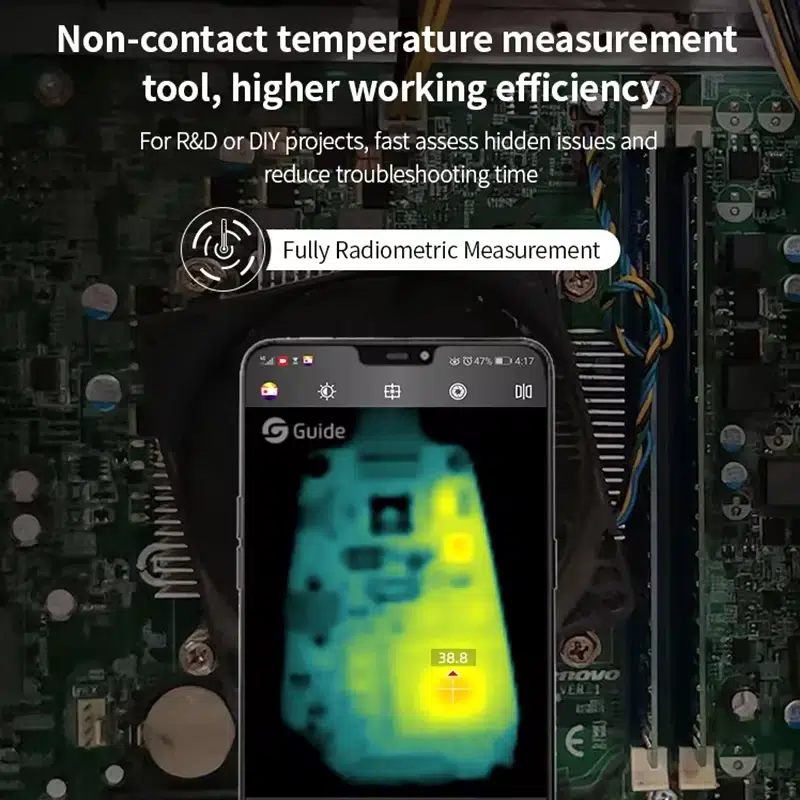 Caméra Thermique Portable MobIR Air 25 Hz pour Smartphone (USB‑C | Lightning) – Capteur 120 × 90, FOV 50°