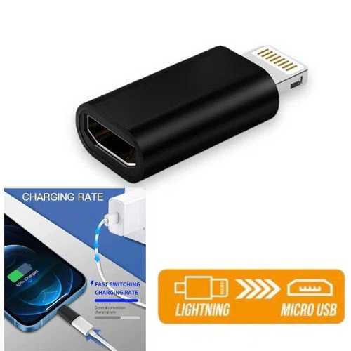 Adaptateur Otg iphone vers micro USB V8 Noir