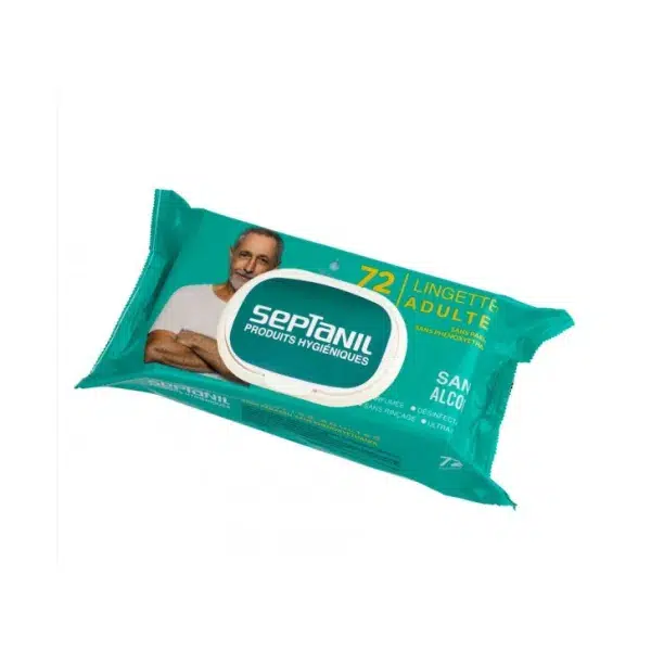 Lingettes désinfectantes adulte sans alcool