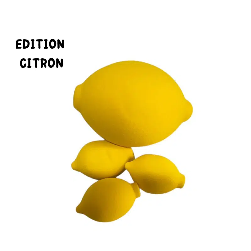 Azal - Lot De 4 Éponges FRUIT EDITION Citron
