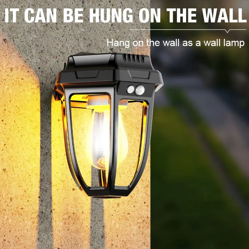 Lampe Solaire Murale 2-en-1 avec Détecteur de Mouvement