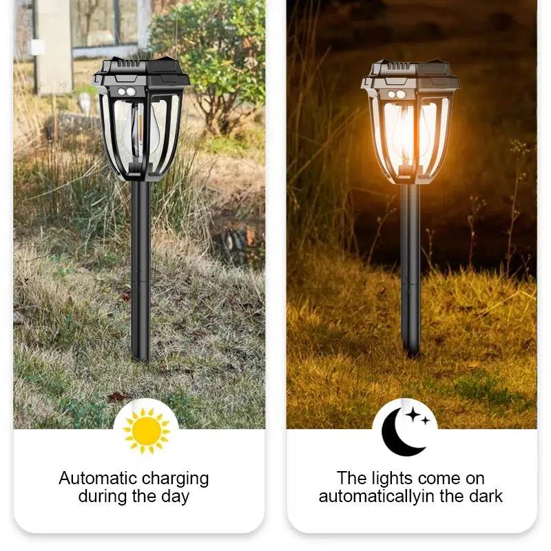 Lampe Solaire Murale 2-en-1 avec Détecteur de Mouvement