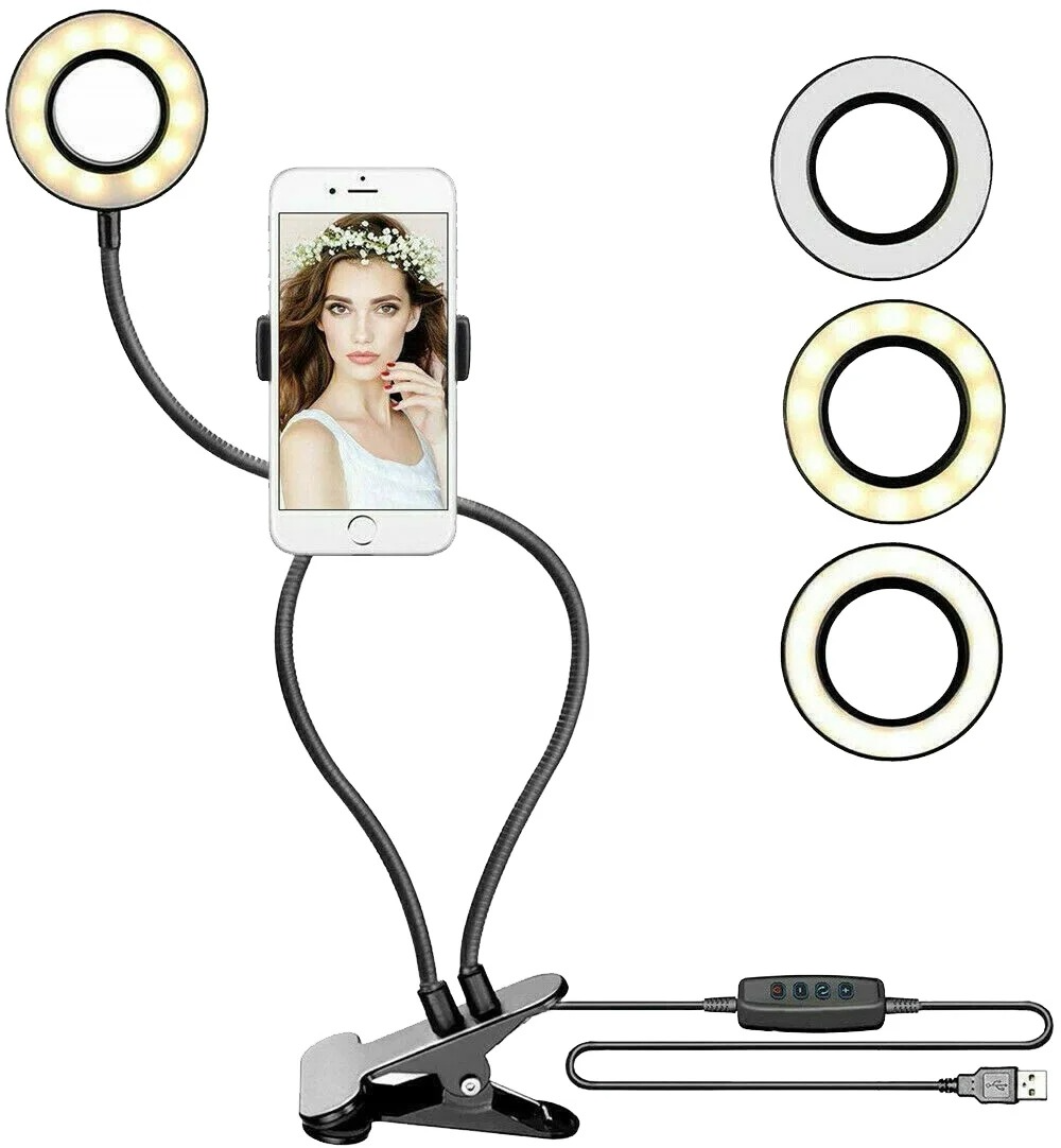 Ring Light Selfi Support Flexible DeTelephone Anneau lumineux LED for Live Stream