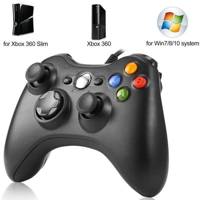 MANETTE FILAIRE XBOX 360 NOIR
