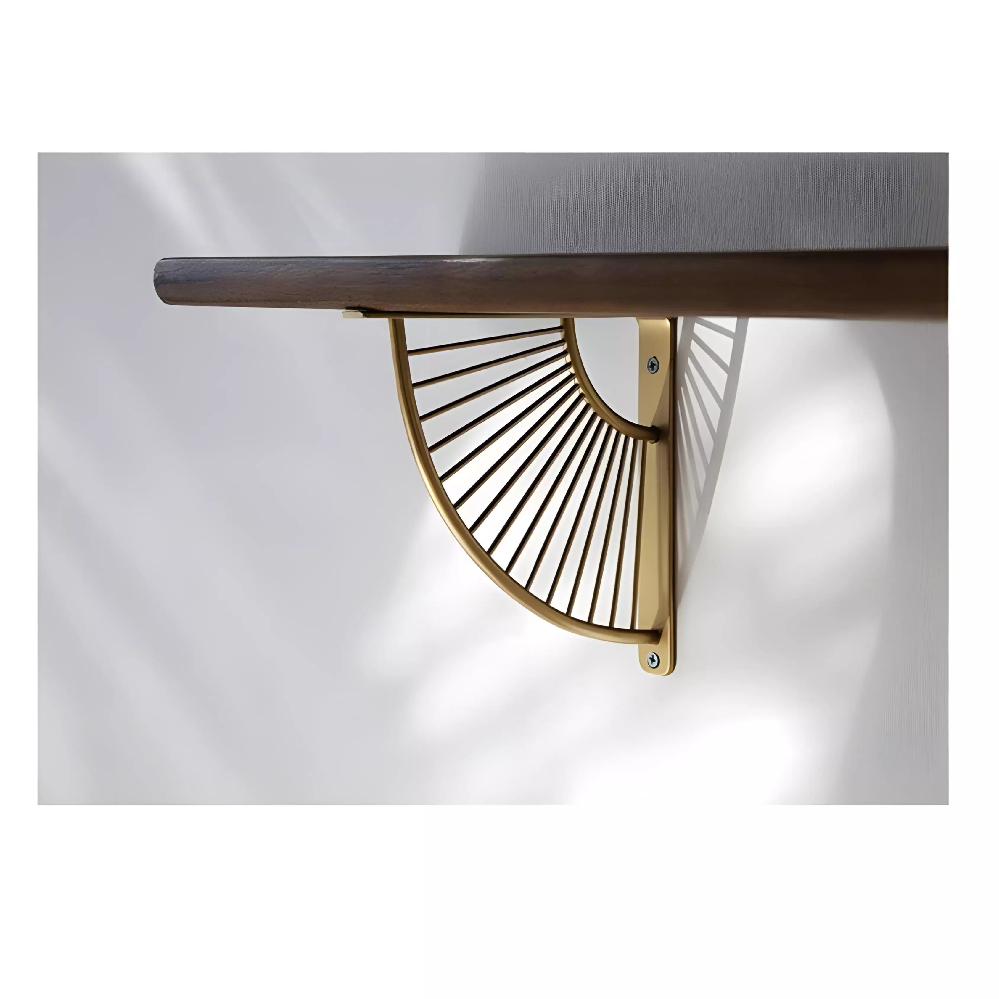 Etagere Murale Elegante Marron/Dore 70*22cm