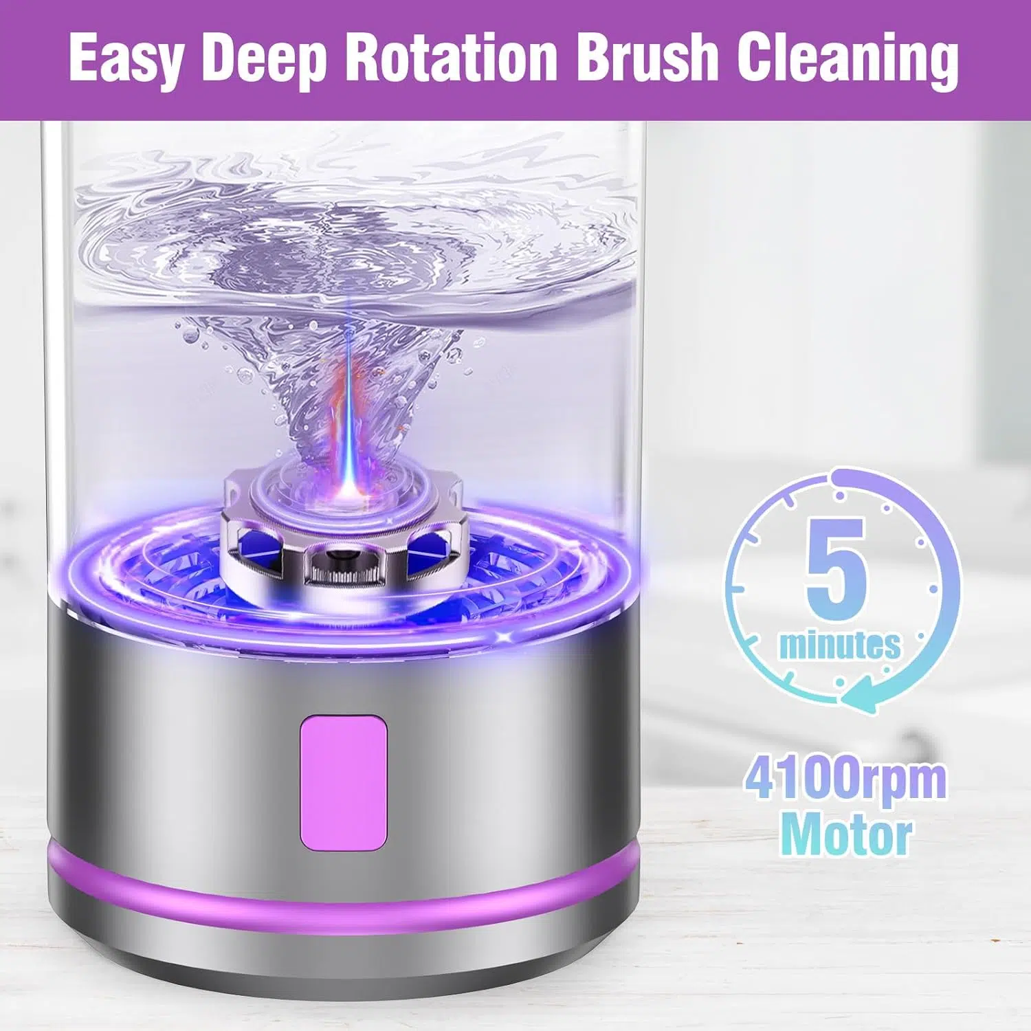 Machine de nettoyage électrique pour pinceaux de maquillage 2 en 1 combinés, séchoir à pinceaux de maquillage et machine à laver pour pinceaux de maquillage, nettoyant rotatif automatique
