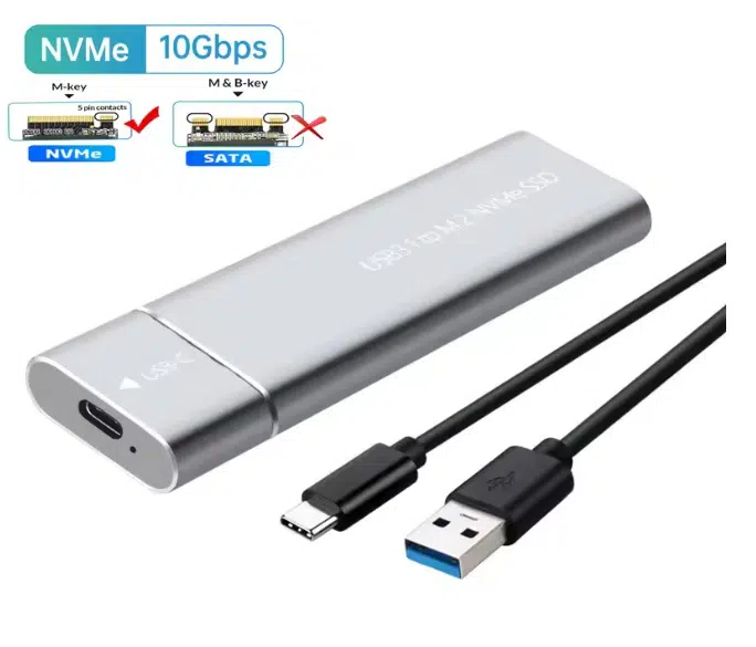 BOITIER USB 3.1 VERS PCI-E NVME SSD