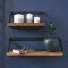 Etagere murale industrielle en bois & metal