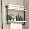 Etagere Murale ALTO (Noir/Blanc) pour Salle de Bain