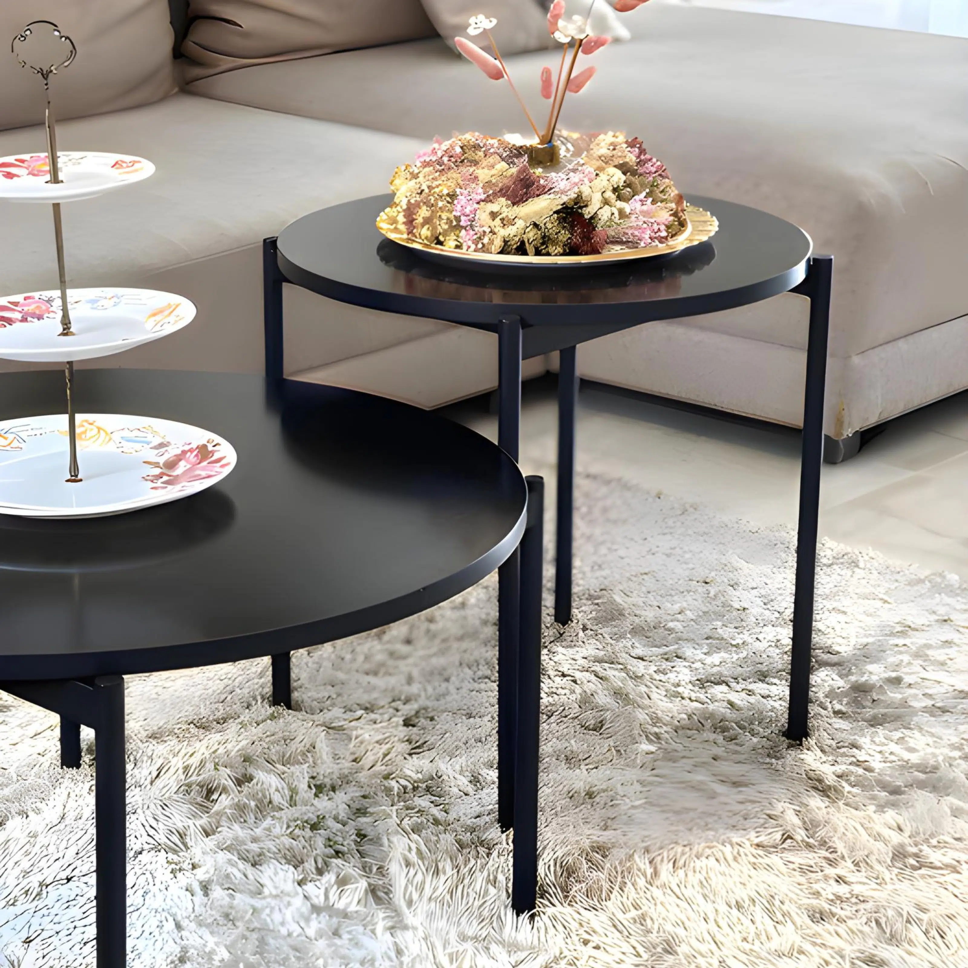 Ensemble de Tables Basses OSCAR Noir