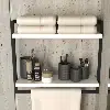 Etagere Murale ALTO (Noir/Blanc) pour Salle de Bain