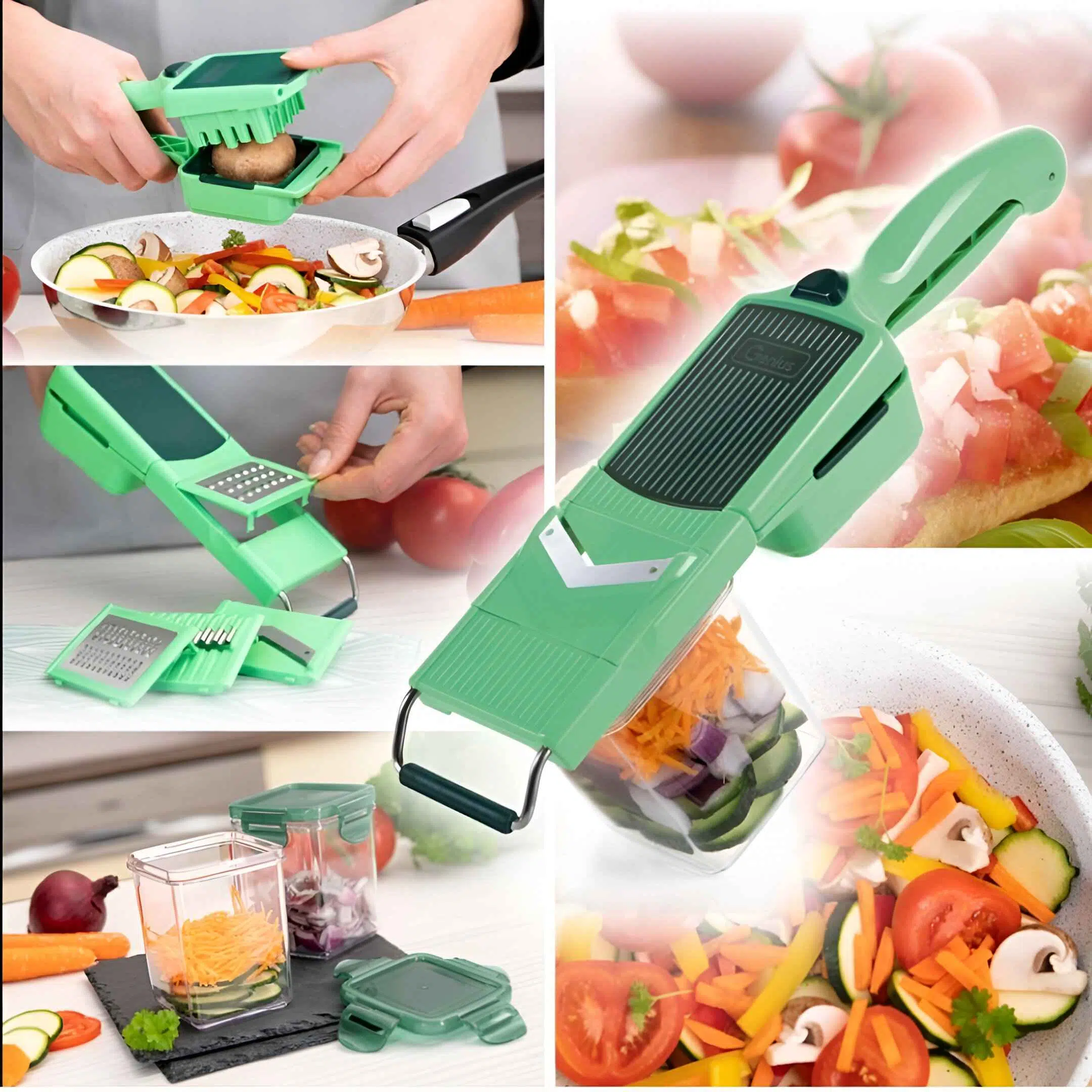 Coupe Légumes 8 en 1 Multifonction|قطاعة ومبشرة للخضار والفواكه