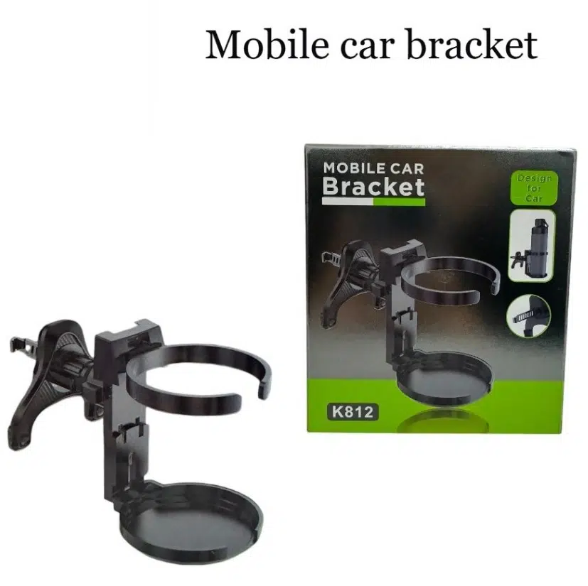 Porte-Gobelet Pliable compact noir, avec couvercle