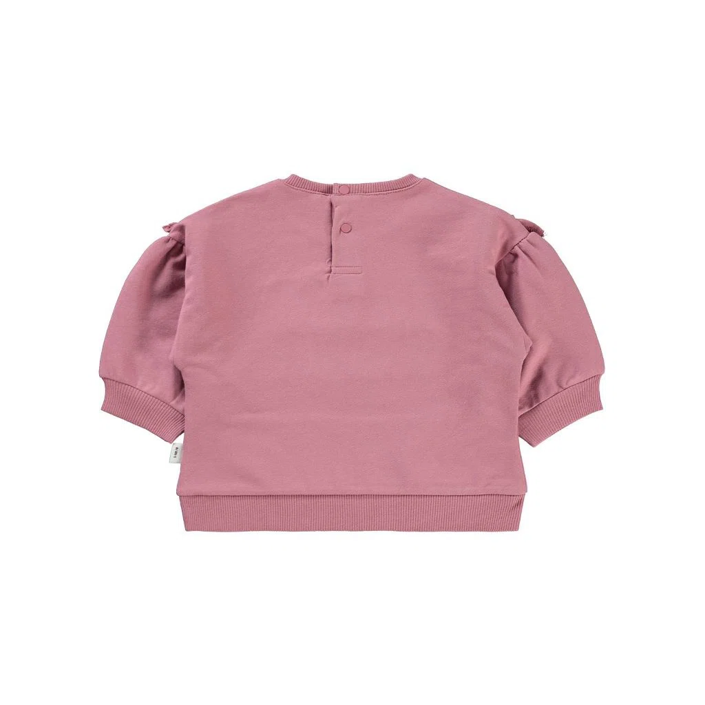 Pull Bébé Fille Épaules Bouffantes – Réf G293 – (6M-18M) – Rose