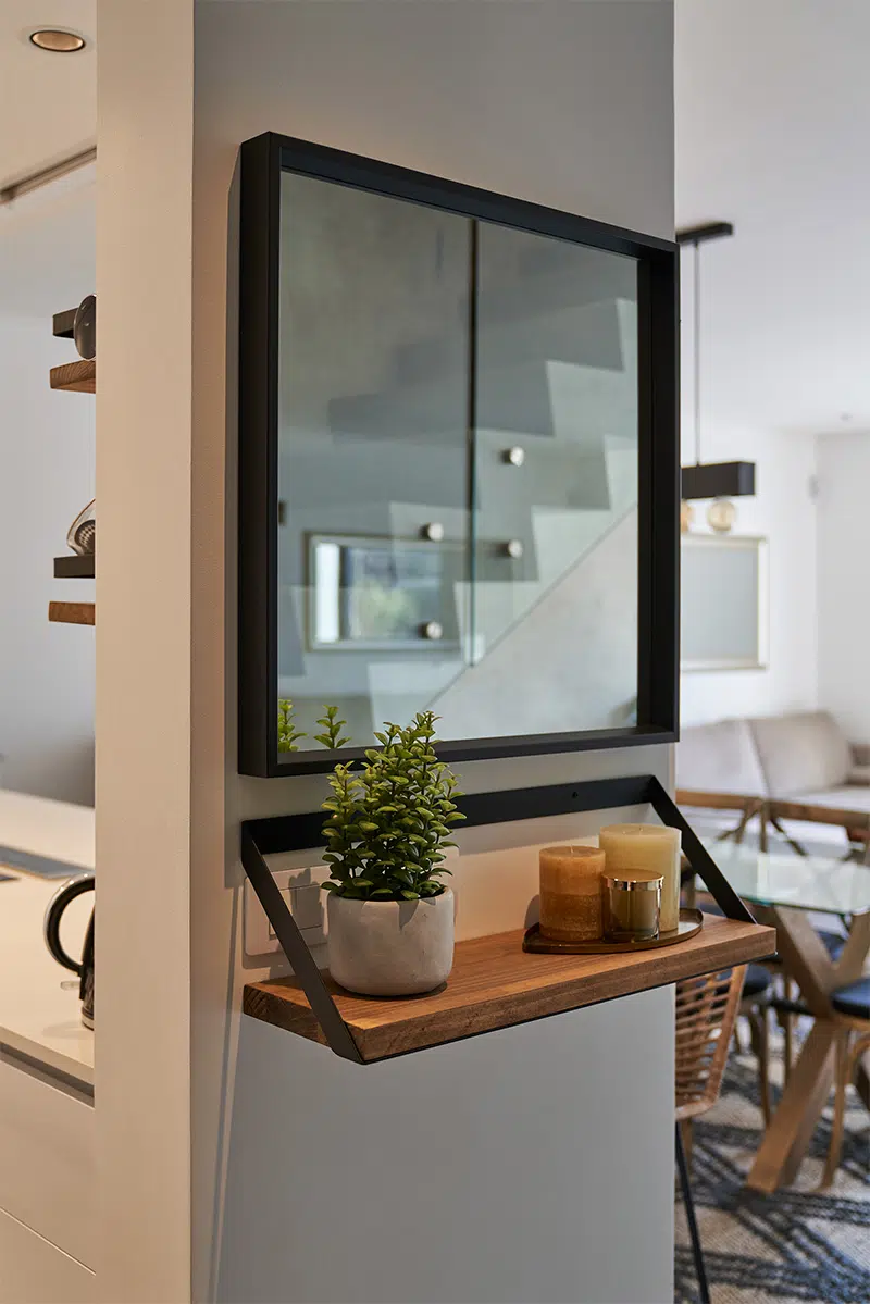 Etagere murale industrielle en bois & metal