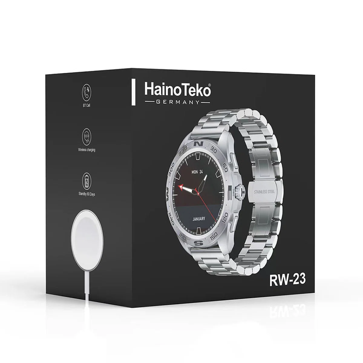 Montre Connectée HaintoTeko RW 23 - Argent