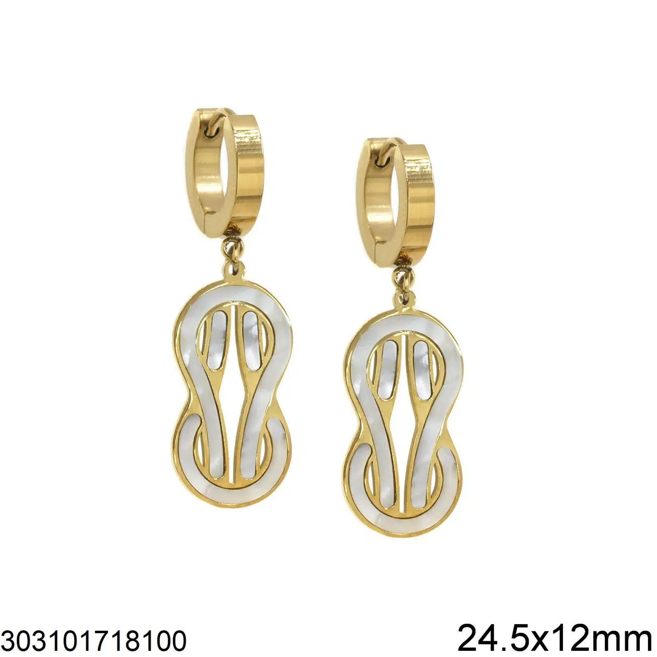 Beautify Collection - Boucle Doreille créoles en acier inoxidable