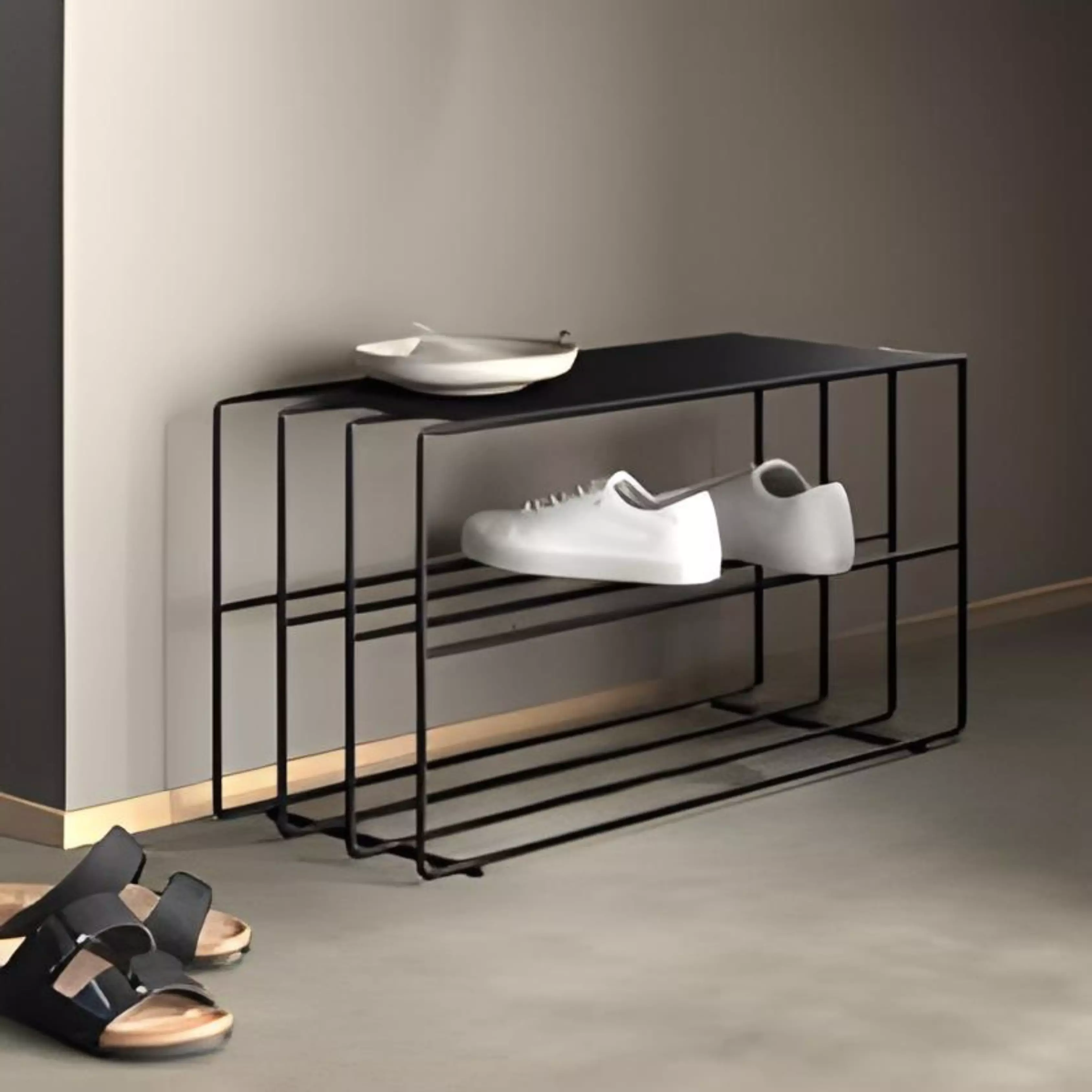 Porte chaussures Metal Noir