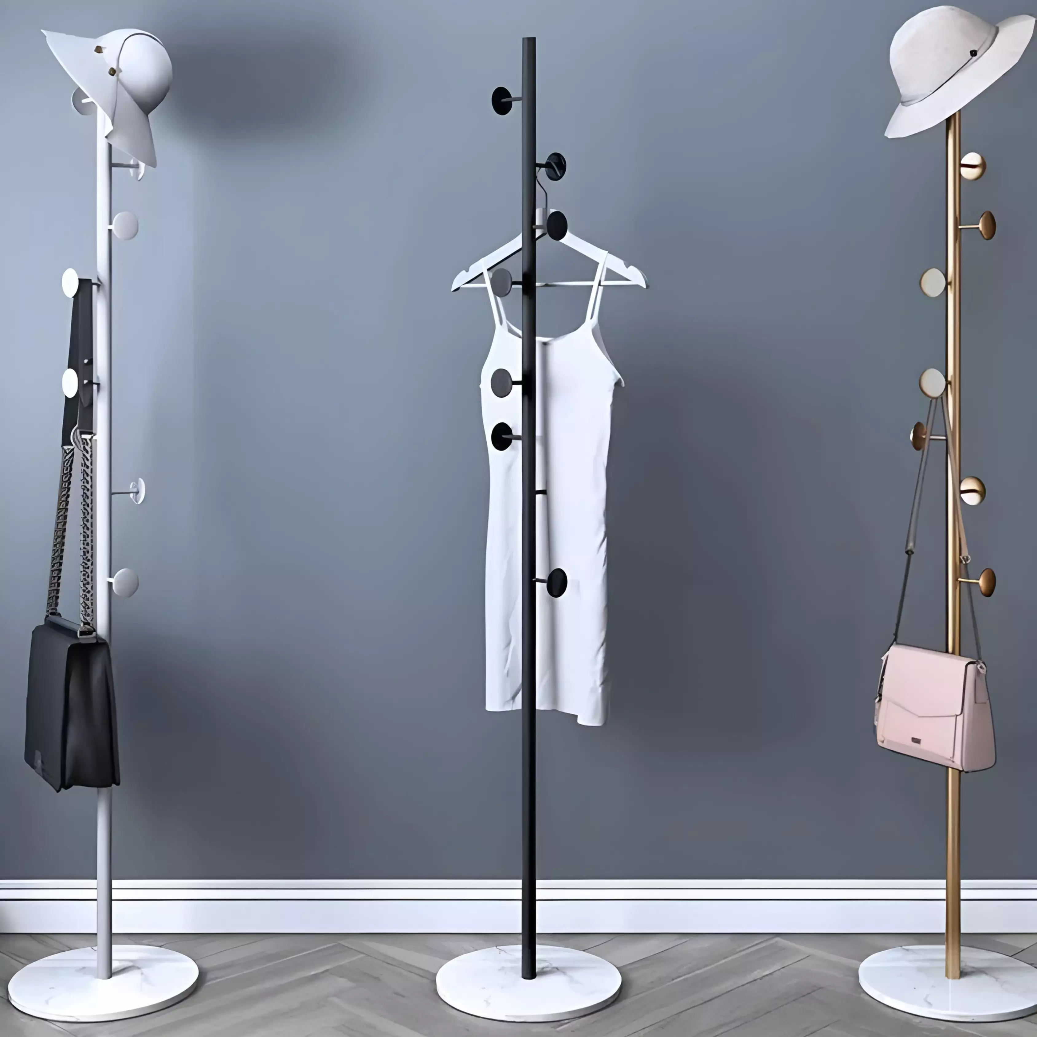 Porte manteaux 8 boules noir