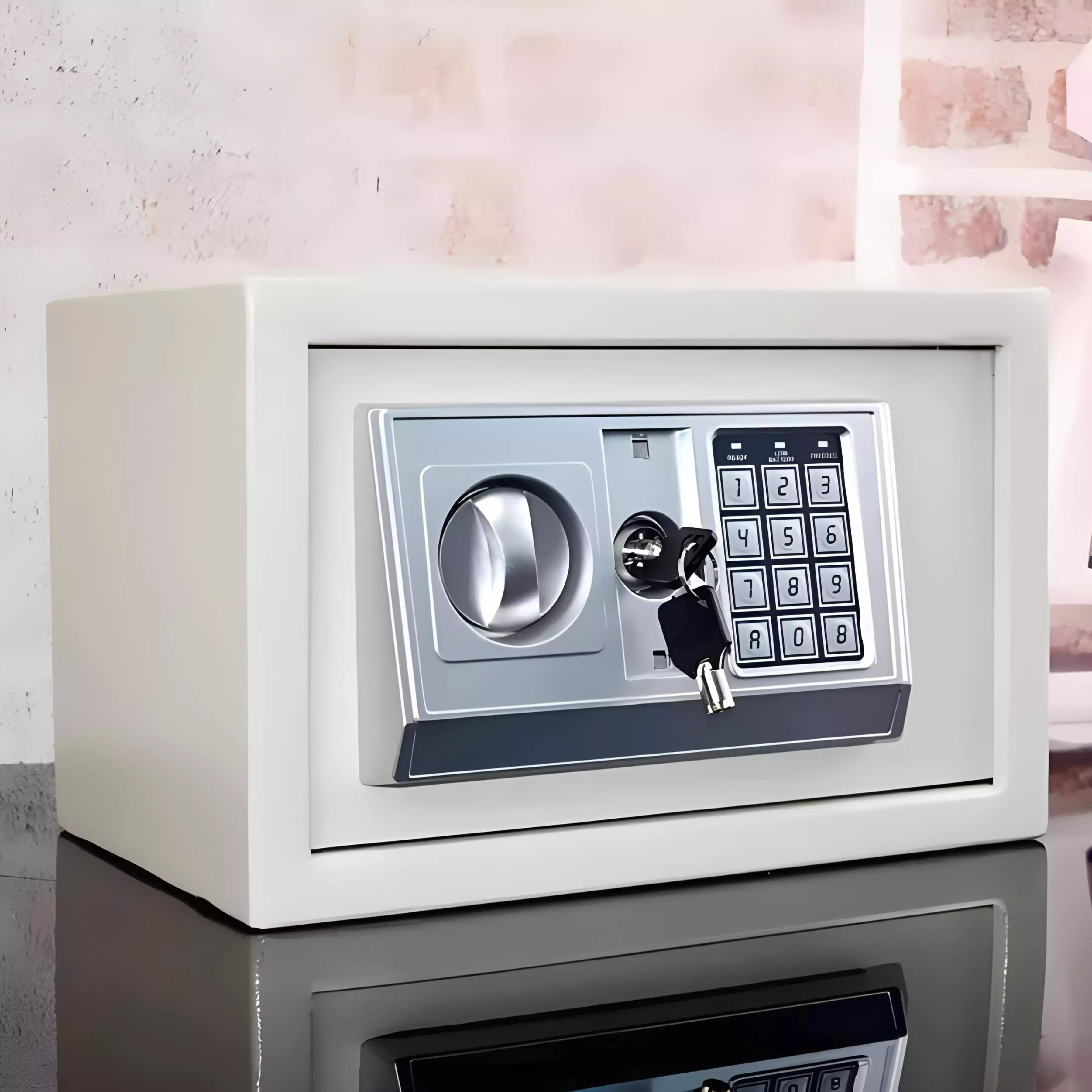 Coffre fort Blanc avec Clavier Numérique