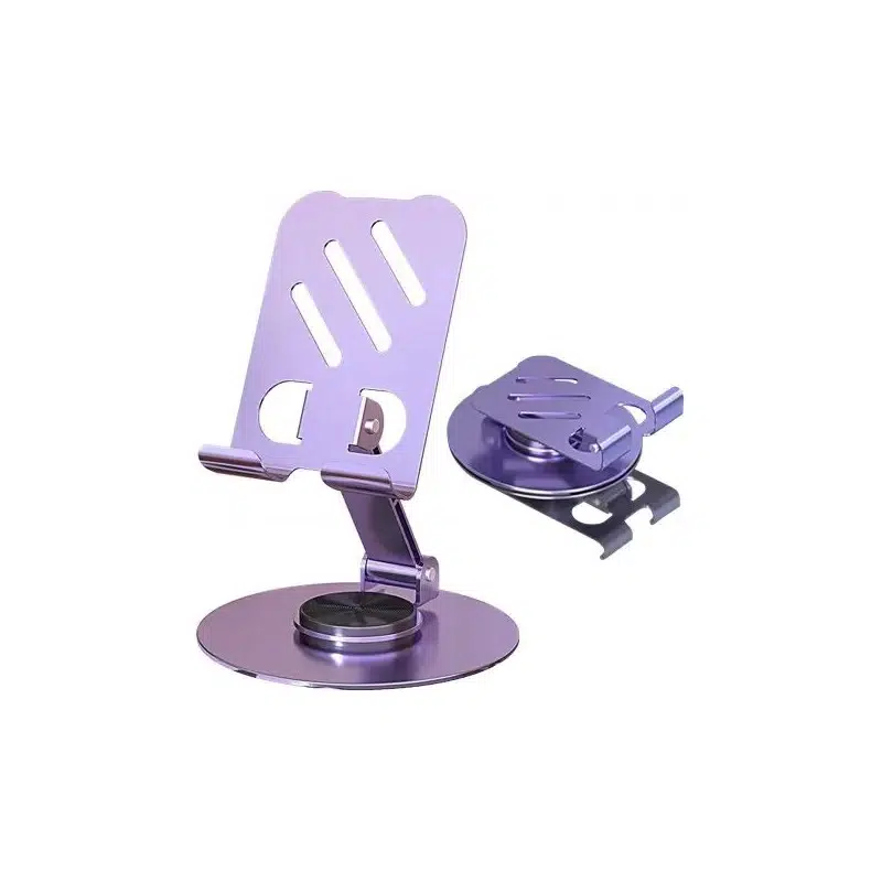 Support Métallique Rotatif à 360 Degrés pour Téléphone & Tablette - Noir -