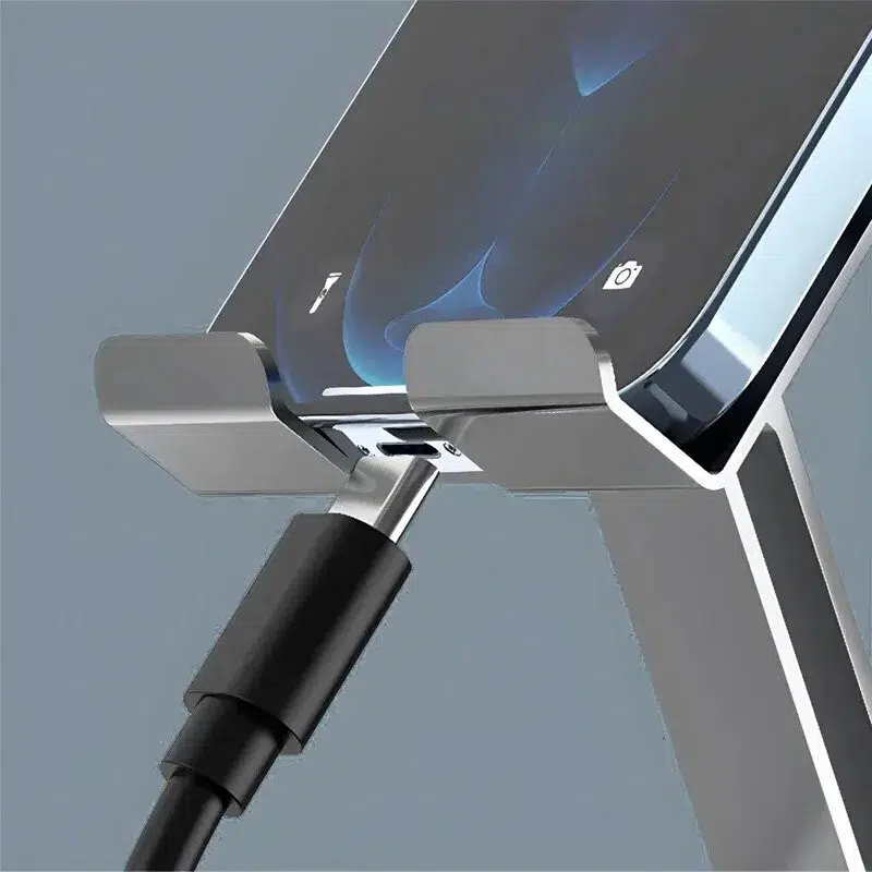 Support Métallique Rotatif à 360 Degrés pour Téléphone & Tablette - Noir -