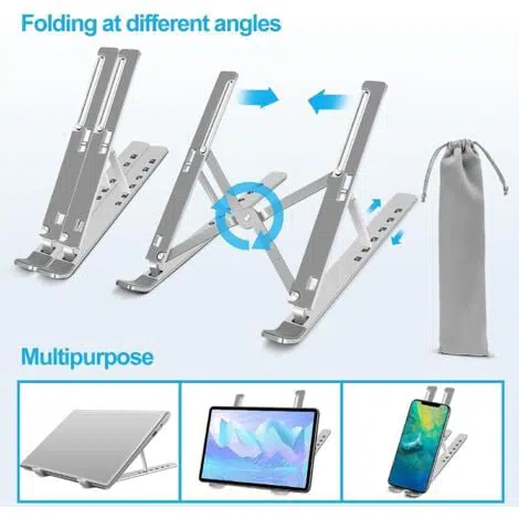 Support Pliable En Aluminium Pour PC Portable & Notebook