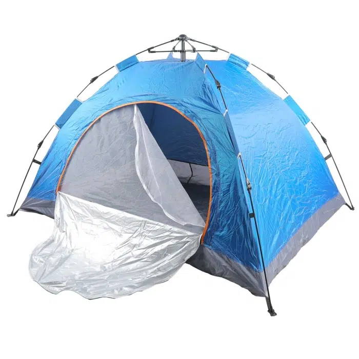 Tente 6 Personnes 200X120X1145 cm Bleue, Légère et Facile à Monter, Design Igloo avec Structure Robuste, Ventilation Arrière et Sac de Transport