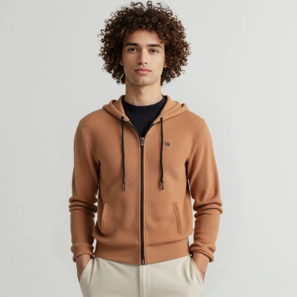 HOODIE ZIPPE TEXTUREE