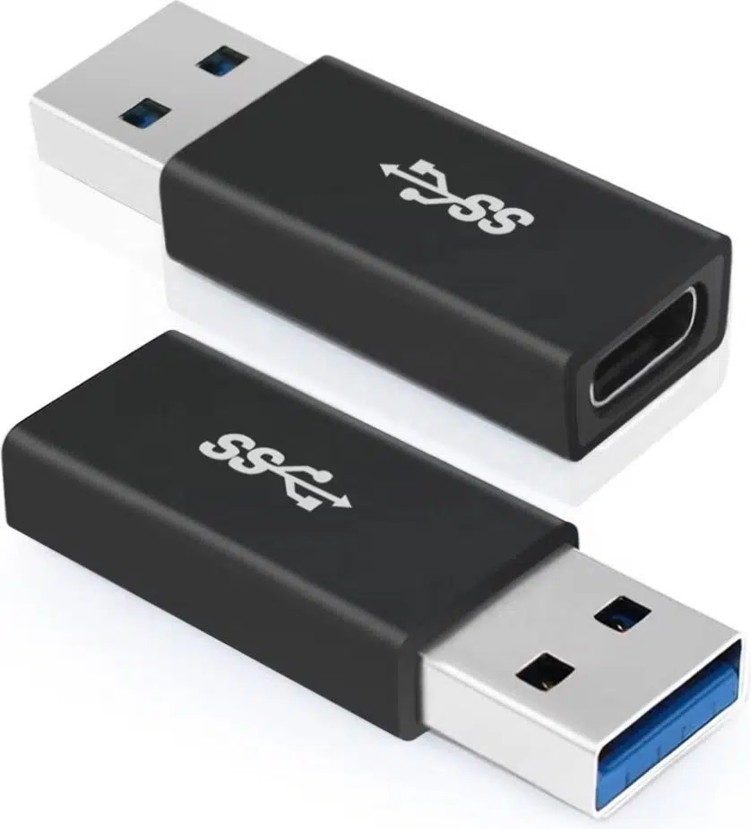 Adaptateur USB-C Vers USB 3.0 - Aluminium - Light LED Respirante - 5 Gbps - Pour Clavier, Souris, Disque Dur, Téléphone - 9