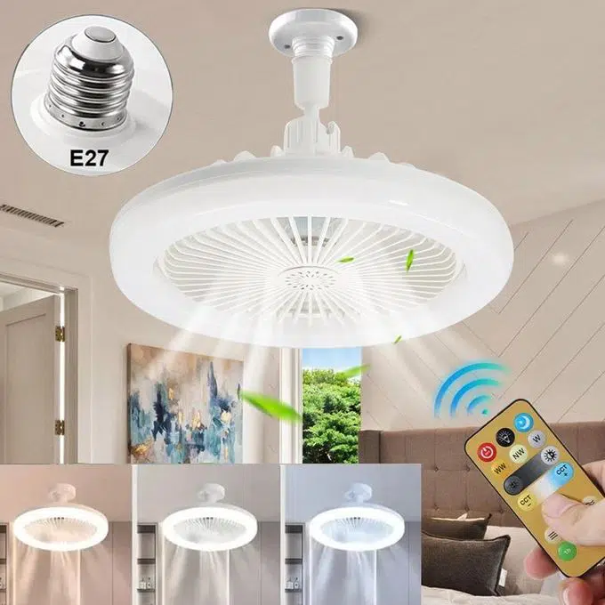 lampe ventilateur silencieux lumineux intelligent avec télécommande