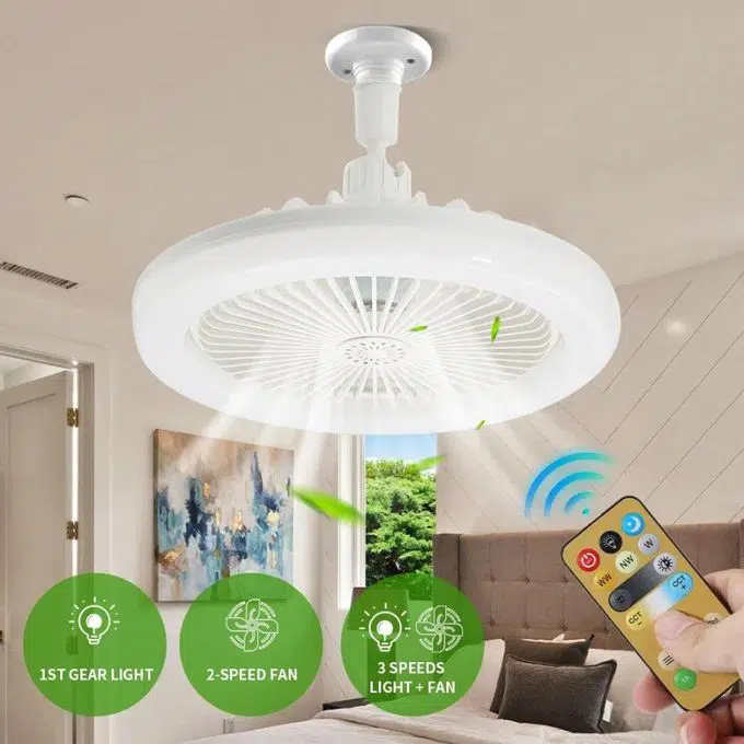 lampe ventilateur silencieux lumineux intelligent avec télécommande