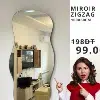 Miroir Zigzag Sans Cadre 100/60cm