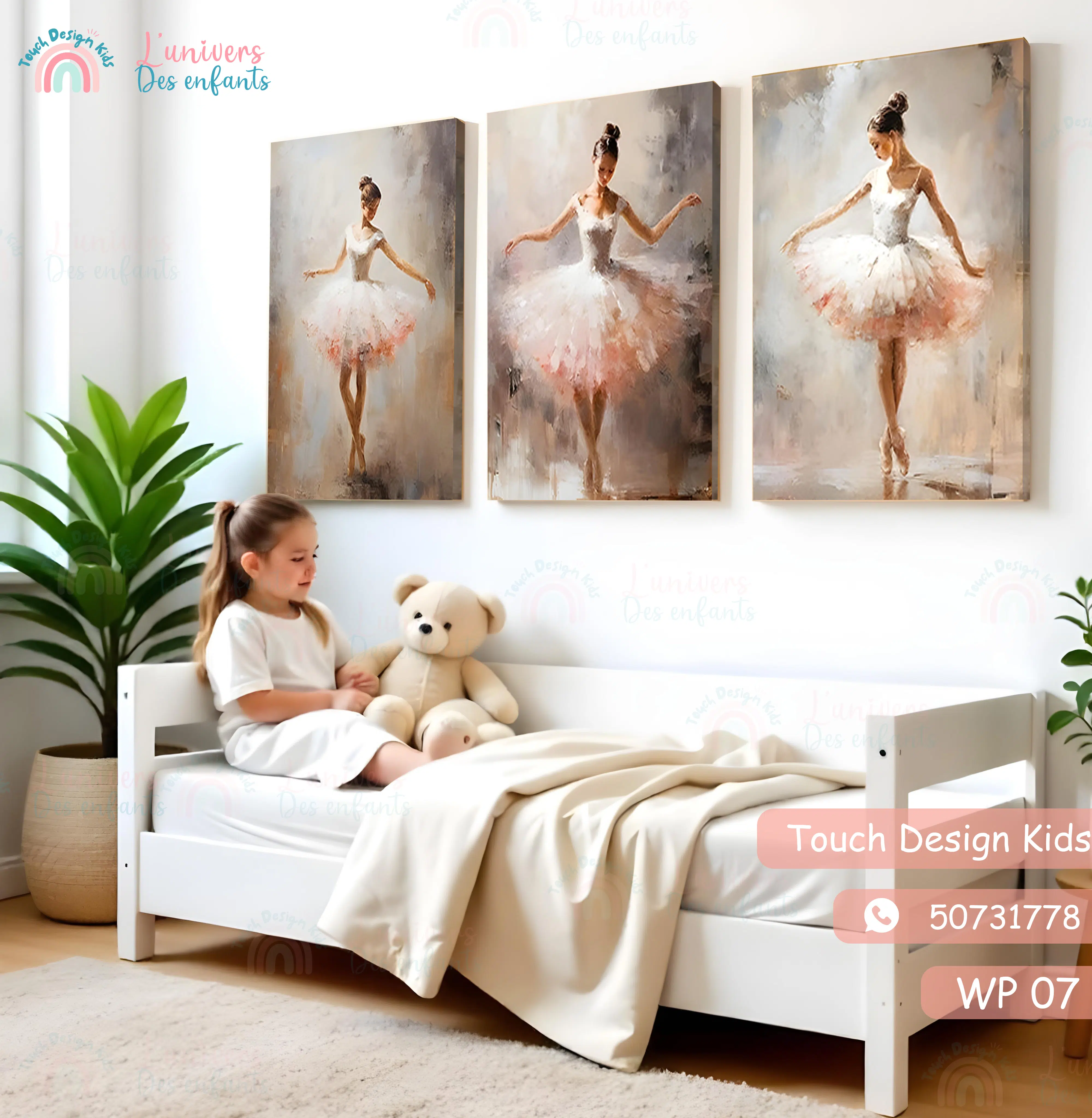 Série de 3 Tableaux en Toile - La Magie du Ballet